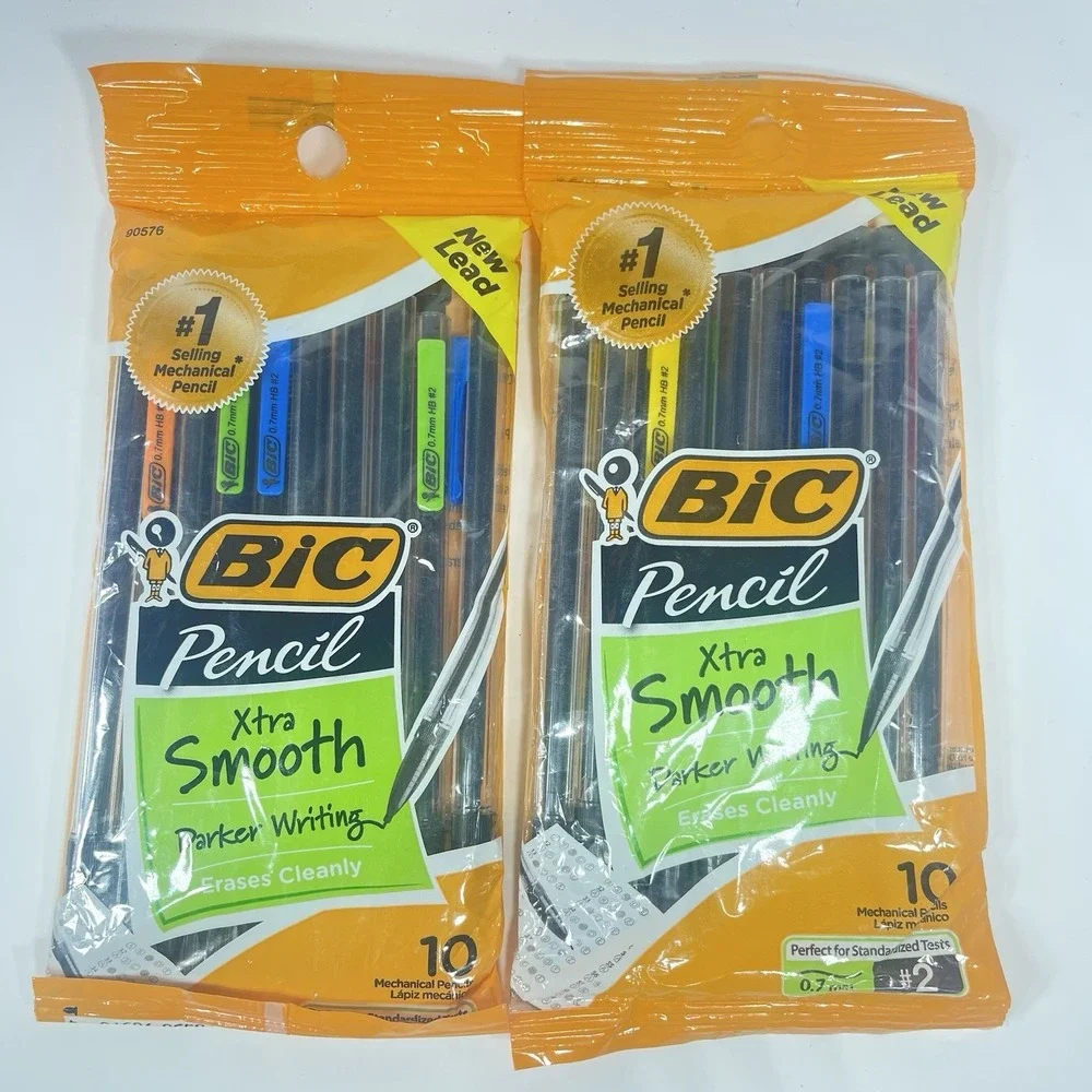 BIC Xtra Smooth HB 0.7mm Mechanical Pencils #2 SAT ACT Test 20 Ct (2 Packs) New